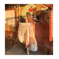 The flow and movement of this outfit were key. The lightweight organza skirt and dupatta create a beautiful, ethereal effect, especially in the golden hour light.