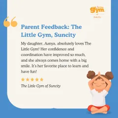 We are so proud to hear how Aanya's confidence and coordination have improved. Our goal is for every child to leave with a big smile, feeling great about what they've accomplished.