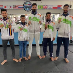 My victorious fighters from Thunder Martial Arts representing Team India. We brought home one title belt, two gold, and two silver medals from the international games in Thailand.