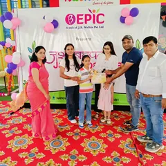 Celebrating the success of a student at our "Jashn-e-Bachpan" Summer Camp Finale. Every child gets a chance to showcase their talent and be recognized for their efforts.