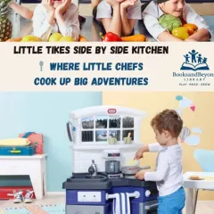 The Little Tikes Side-by-Side Kitchen is perfect for little chefs to cook up big adventures. It encourages cooperative play and helps build social skills as kids pretend to cook and share meals.