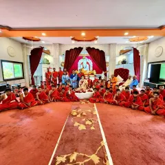 A group photo with all the wonderful students and members of the Mouni Baba Ashram. It is my belief that music is a powerful tool for value-based education, and I am grateful for opportunities to connect with the youth in such spiritual settings.