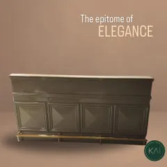 A custom-built bar counter with classic raised paneling and a brass foot rail. This piece was designed to be the epitome of elegance for a home bar or a sophisticated commercial establishment.