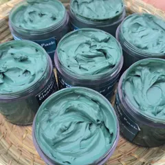A basket full of my handmade Charcoal Face Pack. This is my go-to recommendation for anyone looking for an ultimate skin detox to draw out impurities.