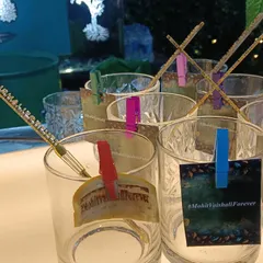 We can create custom glass tags with your wedding hashtag, like '#MohitVaishaliForever', so guests never lose their drink and have a fun keepsake.