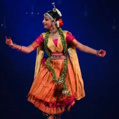 My student Gowri Manohari in performance. For her Rangaabhivandane, we curated a set of pieces that showcased her grace and command over the art form.