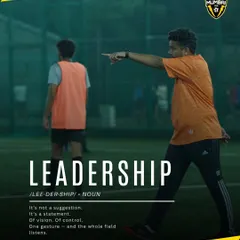 Leadership is a statement of vision and control. We train our players to be leaders on the field, communicating effectively and guiding the team with confidence.