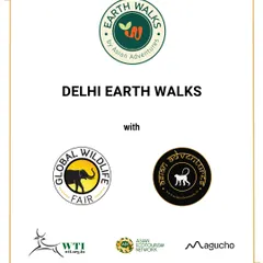 This graphic shows the key partners for our Delhi Earth Walks, including the Global Wildlife Fair and the Wildlife Trust of India, who share our commitment to urban conservation.