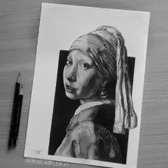This is my take on the classic "Girl with a Pearl Earring." Doing master studies like this is one of the best ways to understand light, form, and composition. It’s a deep dive into the techniques of the greats.