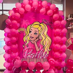 Come on Barbie, let's go party. I create picture-perfect moments with custom backdrops and vibrant balloon arches that make your child the star of the show. This Barbie theme was a huge hit.