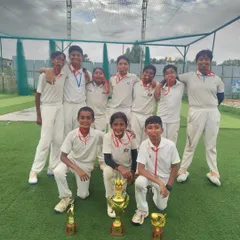 The winners of the first edition of our Transform Premier League. The Transform Strikers team poses with their trophy after a glorious end to a tournament designed to build future champions.