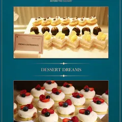 A collage of dessert dreams, featuring delicate French entremets and beautiful berry-topped pavlovas. Our pastry chefs craft sweet masterpieces to conclude your event.