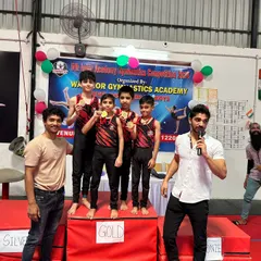 On the podium at our 5th Intra-Academy Competition. These internal meets give my gymnasts valuable experience in a competitive setting.