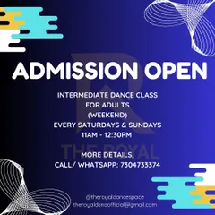 Admissions are open for our intermediate dance class for adults on weekends in Jayanagar.