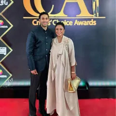 Pictured here with Gayatri Bahl at the awards. For me, styling is a partnership built on trust. These moments of connection are what make the final look feel so genuine and are the most rewarding part of my job.