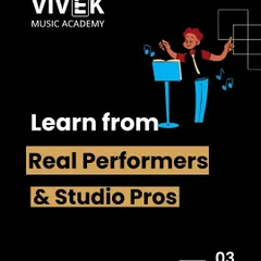 Our mentors are not just teachers; they are active performers and studio professionals who bring real world experience to every lesson, providing practical insights into performance and musicianship.