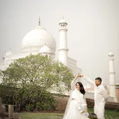 A timeless proposal for a timeless love, set against the iconic Taj Mahal in Agra. I help couples craft these grand, unforgettable moments at world wonders.