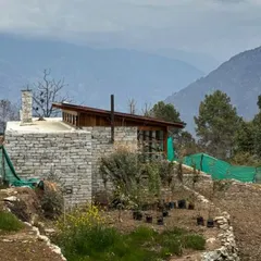 As gentle rains move in, we prepare for the landscape implementation at our Uttarakhand project. The design, created with our collaborators, uses native plants and shrubs to blend the home's footprint seamlessly with the surrounding agrarian terraces and forests.