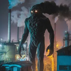 Meet the Rākbhoot, a creature born from the smog that chokes our cities. I create new Indian folklore for contemporary urban scenarios, developing characters like this that can be used in films, games, or graphic novels to tell stories about our modern anxieties.