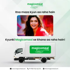 Itna maza kyun aa raha hain? Kyunki Magicomeal se khana aa raha hain! This fun, relatable meme captures the excitement and delight our food brings, waving goodbye to mundane lunches.