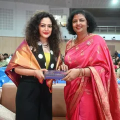 Receiving a token of appreciation after my session at BGS National Public School. It was a humbling and rewarding experience to contribute to the professional development of the school's faculty.