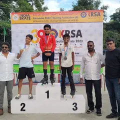 Congratulations to Aditya Vikram for winning a silver medal at the 39th state selection trials. His dedication is an inspiration to our younger skaters.