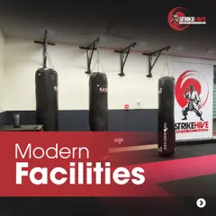 Our modern facilities include a line of heavy bags for striking practice. We provide all the equipment you need to hone your skills.