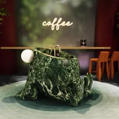 Introducing Monster 3.0, a sculptural coffee bar concept carved from a single piece of dramatic green marble. It’s designed to be a functional centerpiece, complete with an integrated coffee brewer, proving that even everyday rituals can be artistic.