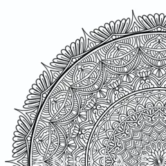 Another corner detail, showing the precise symmetry and rhythm within the zentangle-inspired patterns.