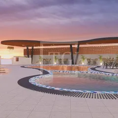 This 3D render showcases our vision for a luxury hotel project in Bhubaneswar. The design integrates a stylish poolside lounge with a modern, wave-form pergola and ambient lighting, creating a perfect setting for guests to relax and dine. Our goal is to design hospitality spaces that enhance the guest experience.