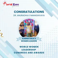 I was humbled to receive the "Karnataka's Women Leaders" award from the World Women Leadership Congress. I strive to be a strong role model for all my students.