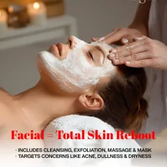A facial with me is not just a temporary fix; it's a complete reset for your skin. I focus on long-term health by targeting your specific concerns like dullness or dryness through a multi-step process of cleansing, exfoliation, and nourishment.