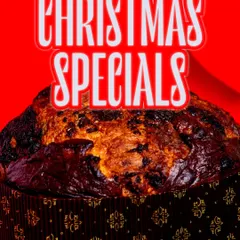 My Christmas Specials are here. This shot features my traditional dome-shaped Panettone, a holiday staple.