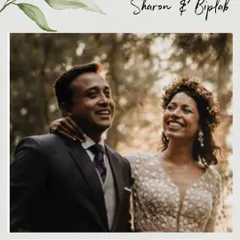 A snapshot of Sharon and Biplab, smiling and happy on their wedding day. Seeing these moments makes all the planning and hard work worth it.