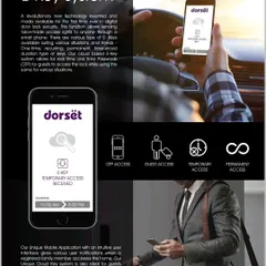 Granting access to guests or service staff is simple and secure with the Dorset E-Key system. We enable you to send temporary, time-sliced, or permanent access rights directly from your smartphone, eliminating the need to share physical keys or be present for entry.
