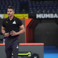 On the mat during a training session in Mumbai with the Haryana Steelers. My role is to ensure the athletes are physically prepared for the demands of combat.