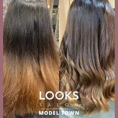 From brassy and damaged to a rich, glossy balayage. This before and after showcases how we combine color correction with deep conditioning treatments to not only change the shade but also improve the hair's overall health and texture.