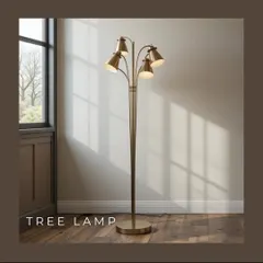 A tree lamp is a versatile lighting solution, featuring multiple adjustable heads that can illuminate different parts of a room simultaneously. It is perfect for adding layers of ambient light to a living space.