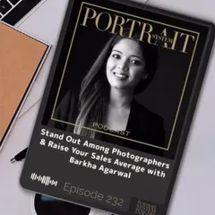 Super proud to be invited on The Portrait System podcast by the amazing Sue Bryce. I shared my journey from a small room in my house to where I am today.