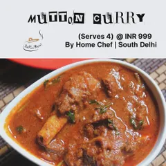 Our rich and hearty Mutton Curry, which serves four people. It's slow-cooked until the meat is tender and falling off the bone.