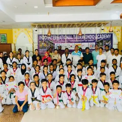 I am incredibly proud of my students' achievements. This photo captures a medal and belt distribution ceremony, an event honored by the presence of the ACP of the Crimes Against Women Cell, which shows the official recognition of our training's importance.
