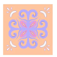 A floral-inspired 'Mystique Mini' with gentle swirls in purple and pink. I draw these minimalist mandalas to bring a sense of softness and calm to your screen, a small moment of art therapy.