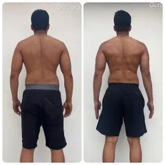 The back view of my transformation. I believe in practicing what I preach, and my own journey is a testament to the methods I use with my clients.