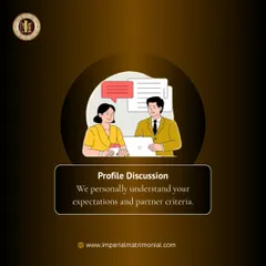 Next, we engage in a detailed profile discussion. A dedicated relationship manager personally connects with you to understand your specific expectations, partner criteria, and family background.