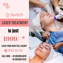 Experience our powerful Q-Switch Laser Treatment, now available for just 1999. This advanced laser is highly effective for targeting pigmentation, sun spots, and uneven skin tone, leaving your skin feeling luxurious and clear.