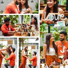 A collage showing the journey of a perfect proposal. From the surprise reveal and getting down on one knee to the happy tears and the 'yes', we capture it all.
