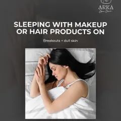 One of the worst habits for your skin is sleeping with makeup or hair products on. This can clog your pores, leading to breakouts and dull skin. Always cleanse your face before bed.