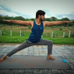 The Virabhadrasana 2, or Warrior Pose, is a fundamental asana for building strength and stability. I teach this to help you strengthen your leg muscles, improve focus, and challenge your body's balance.