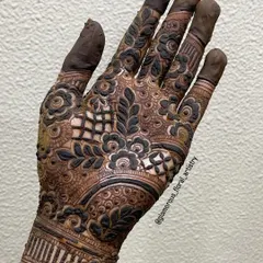 The same beautiful floral design from a slightly different angle, showing the depth and detail in the patterns.