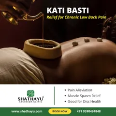 This is Kati Basti, a cornerstone of my treatment for low back pain. This targeted warm oil therapy is highly effective for lumbar spondylosis and slip disc issues, providing supportive, warm, and relaxing relief directly to the source of pain.